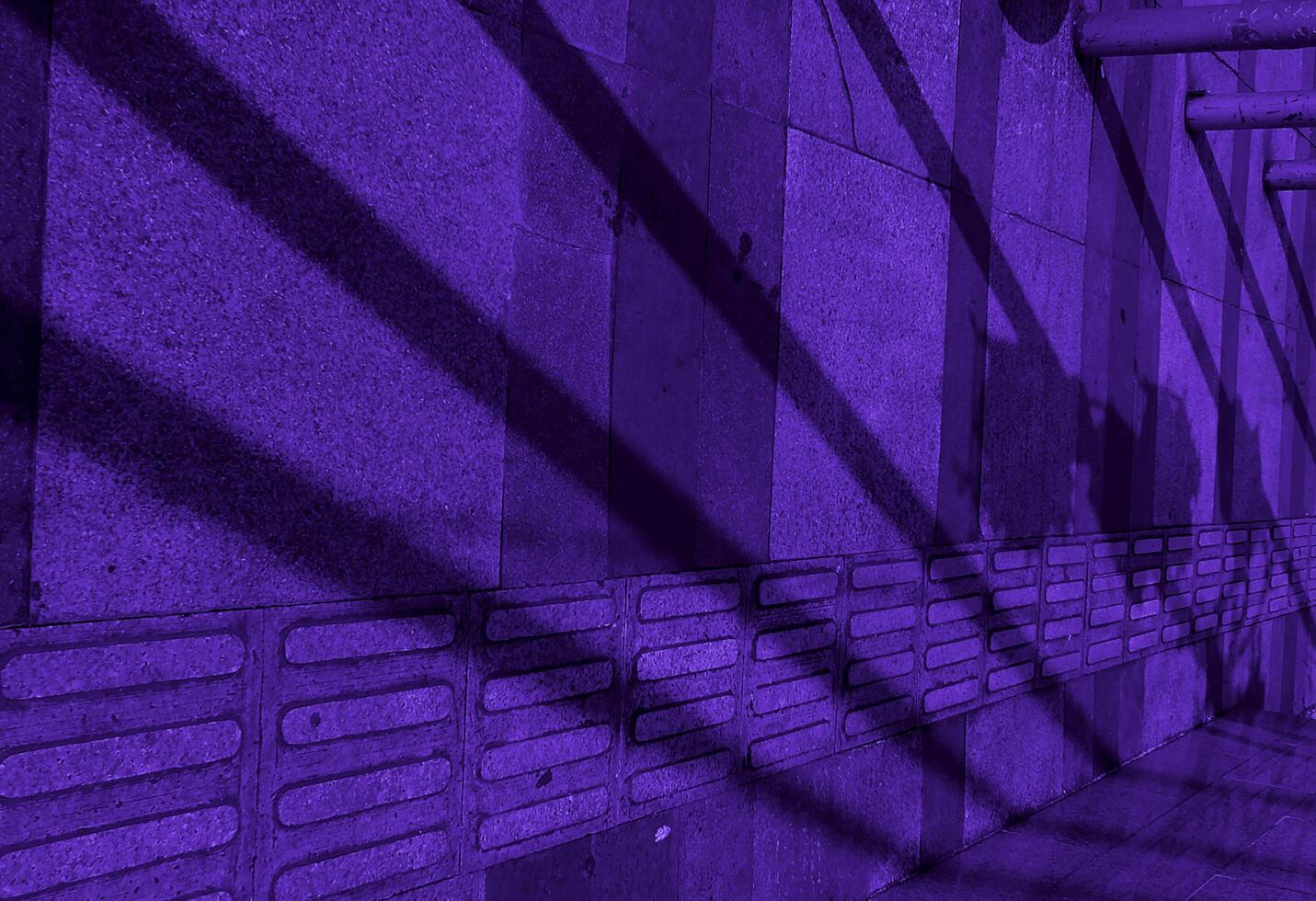 Abstract geometric from a shadow pattern on the pavement, long lines in monochrome tones. Copy space for text photo