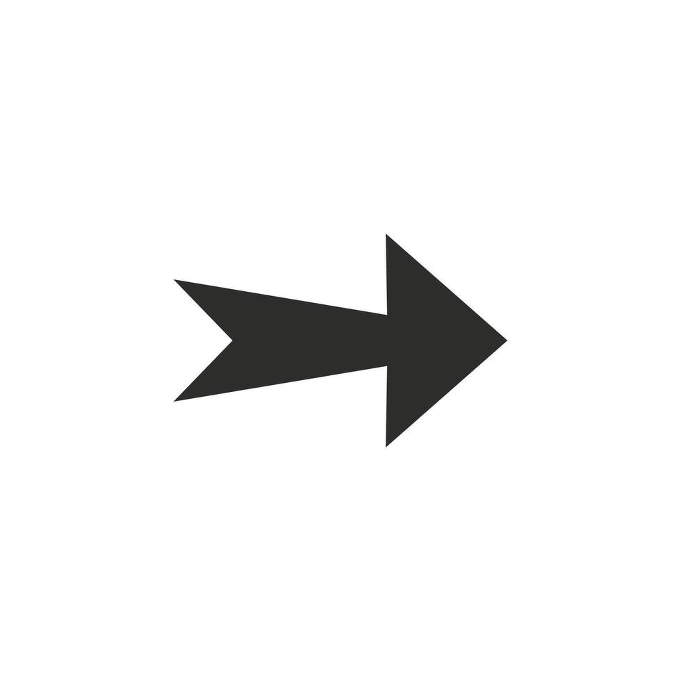 Arrow, forward icon. illustration, flat design. vector