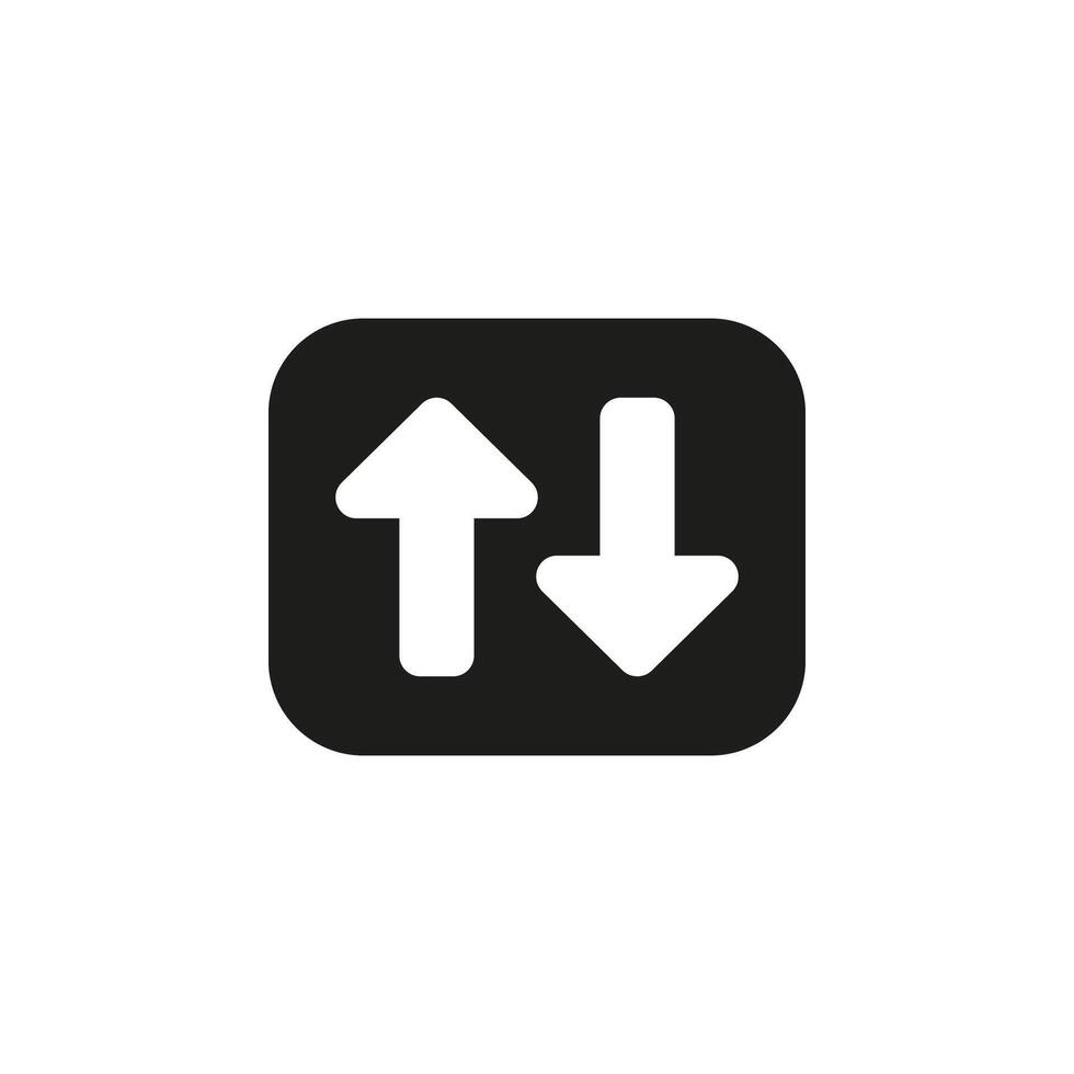 Up, down Arrow icon. illustration, flat design. vector