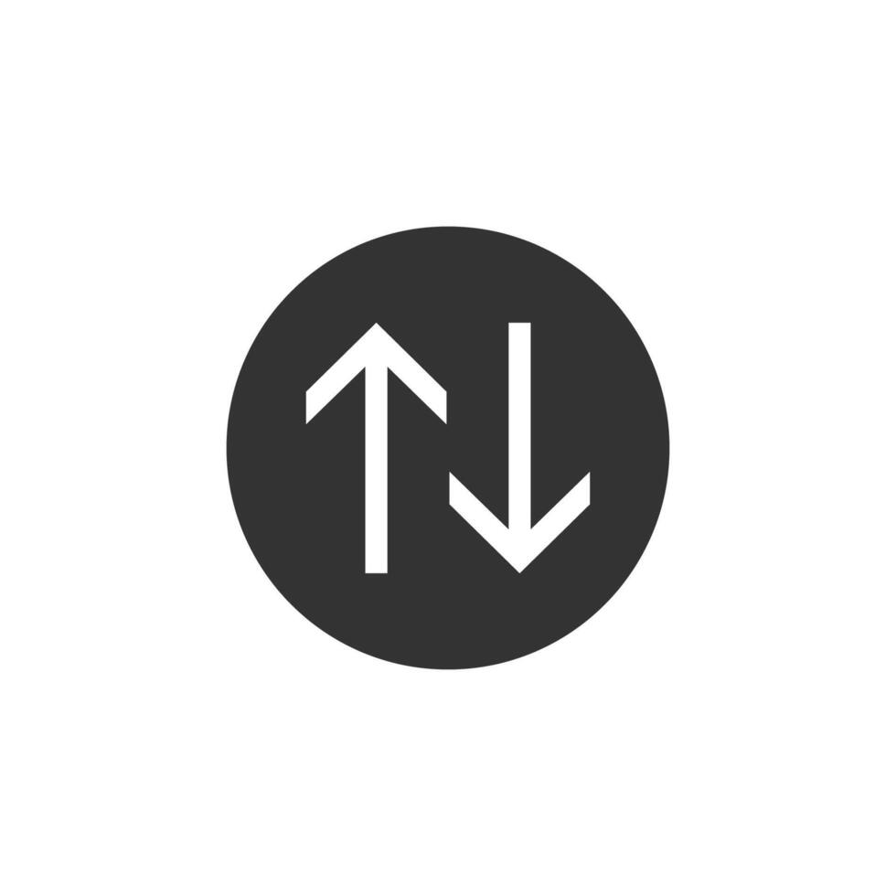 Up, down Arrow icon. illustration, flat design. vector