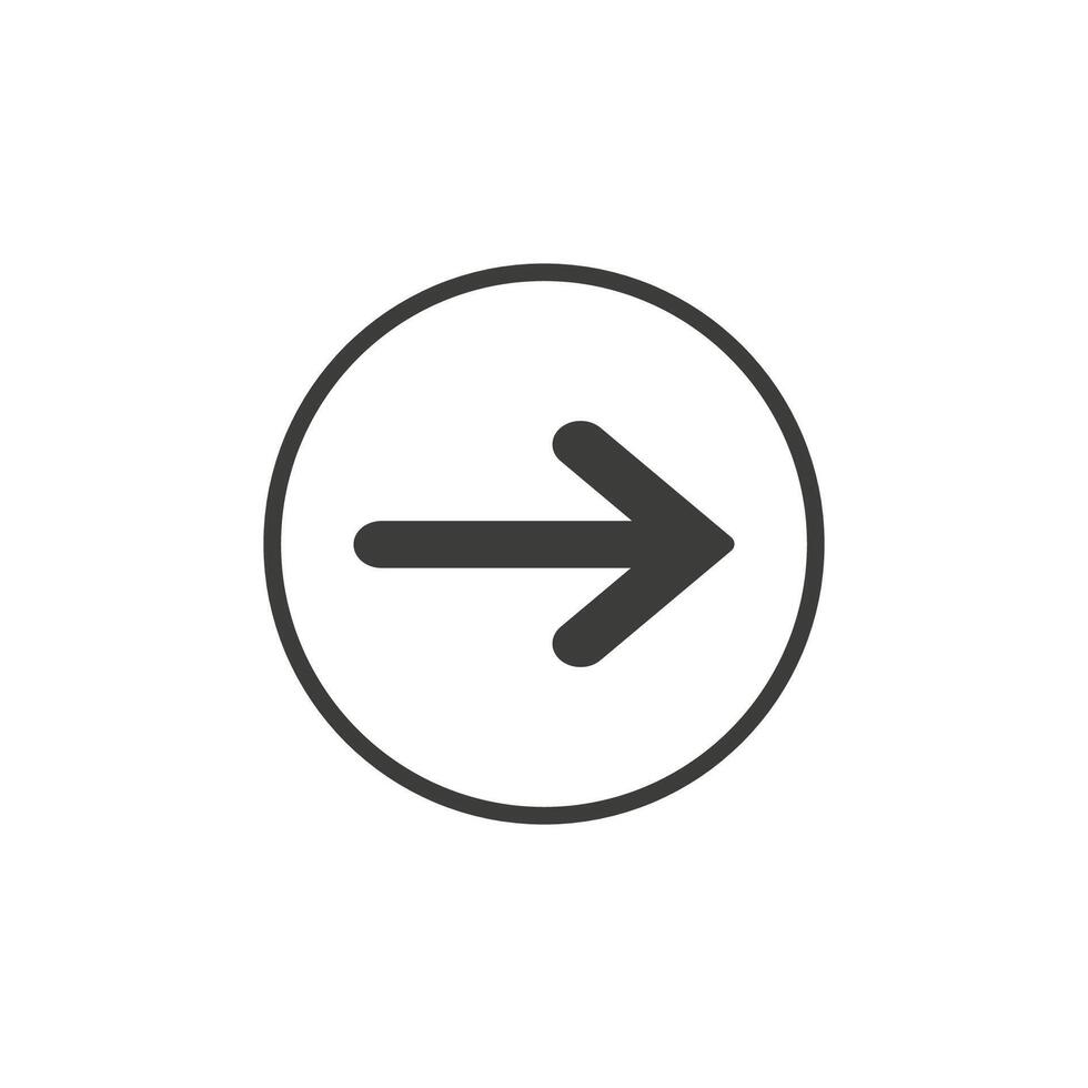 Arrow, forward icon. illustration, flat design. vector