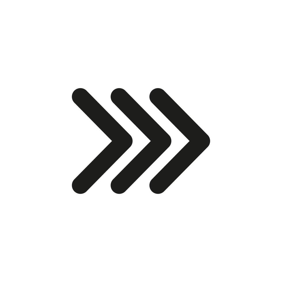 Arrow, forward icon. illustration, flat design. vector