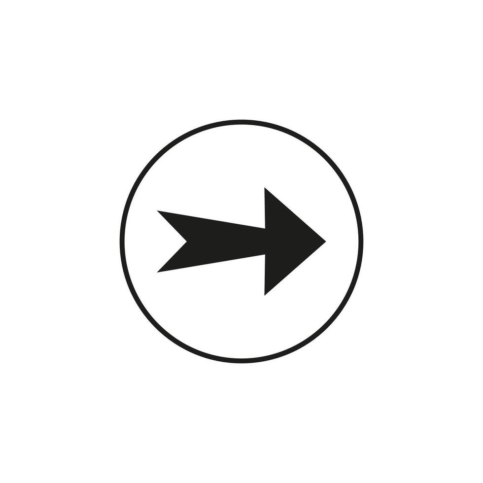 Arrow, forward icon. illustration, flat design. vector
