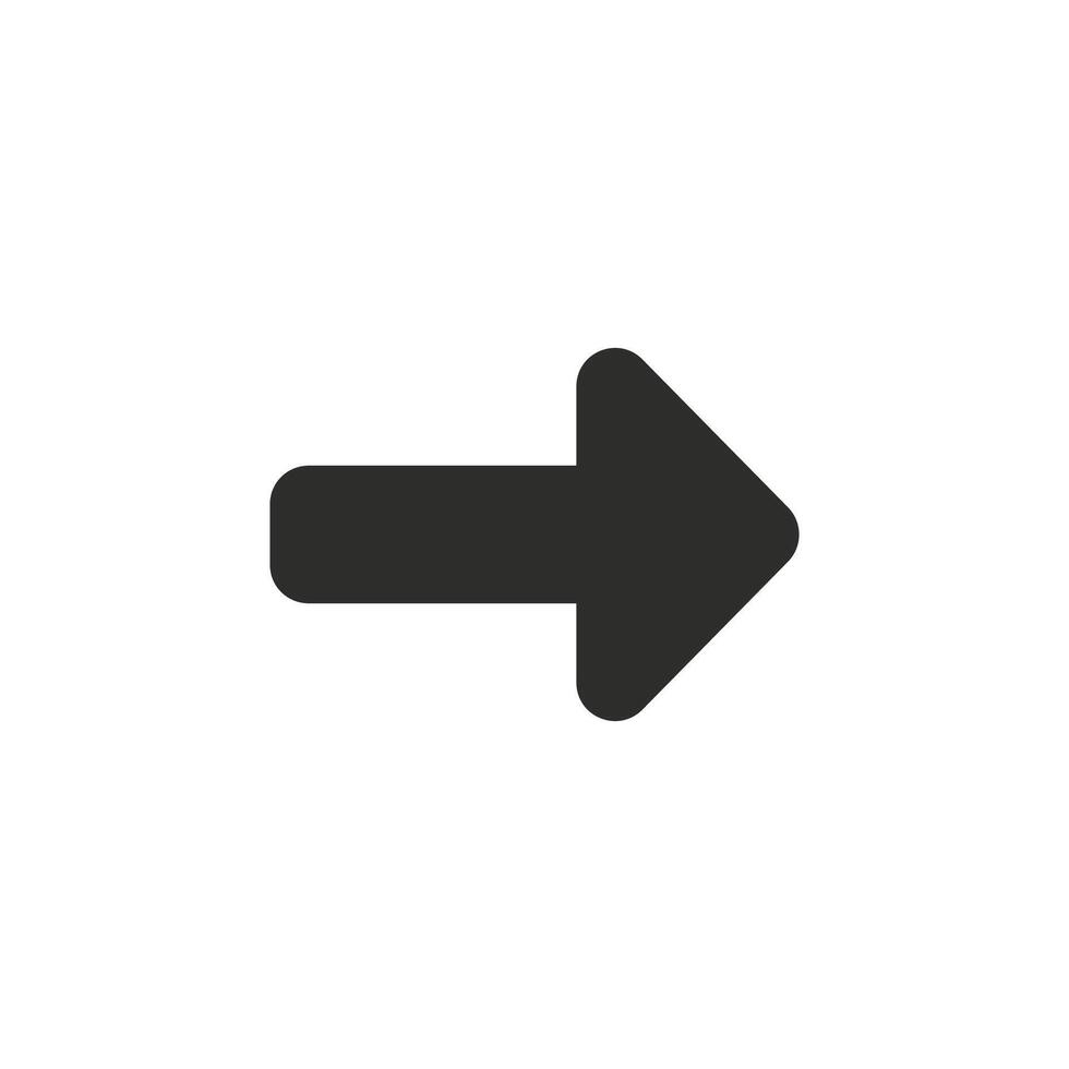 Arrow, forward icon. illustration, flat design. vector