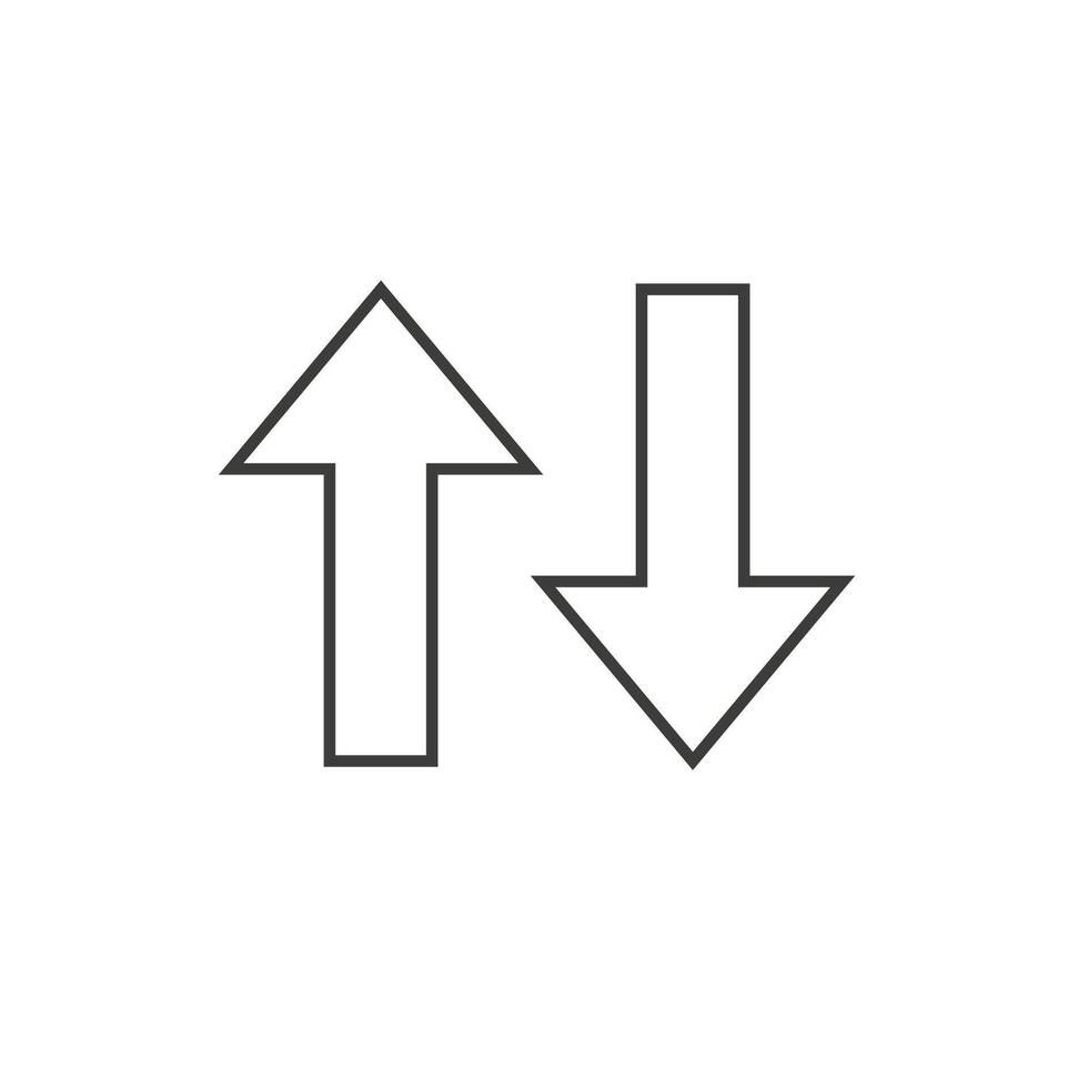 Up, down Arrow icon. illustration, flat design. vector