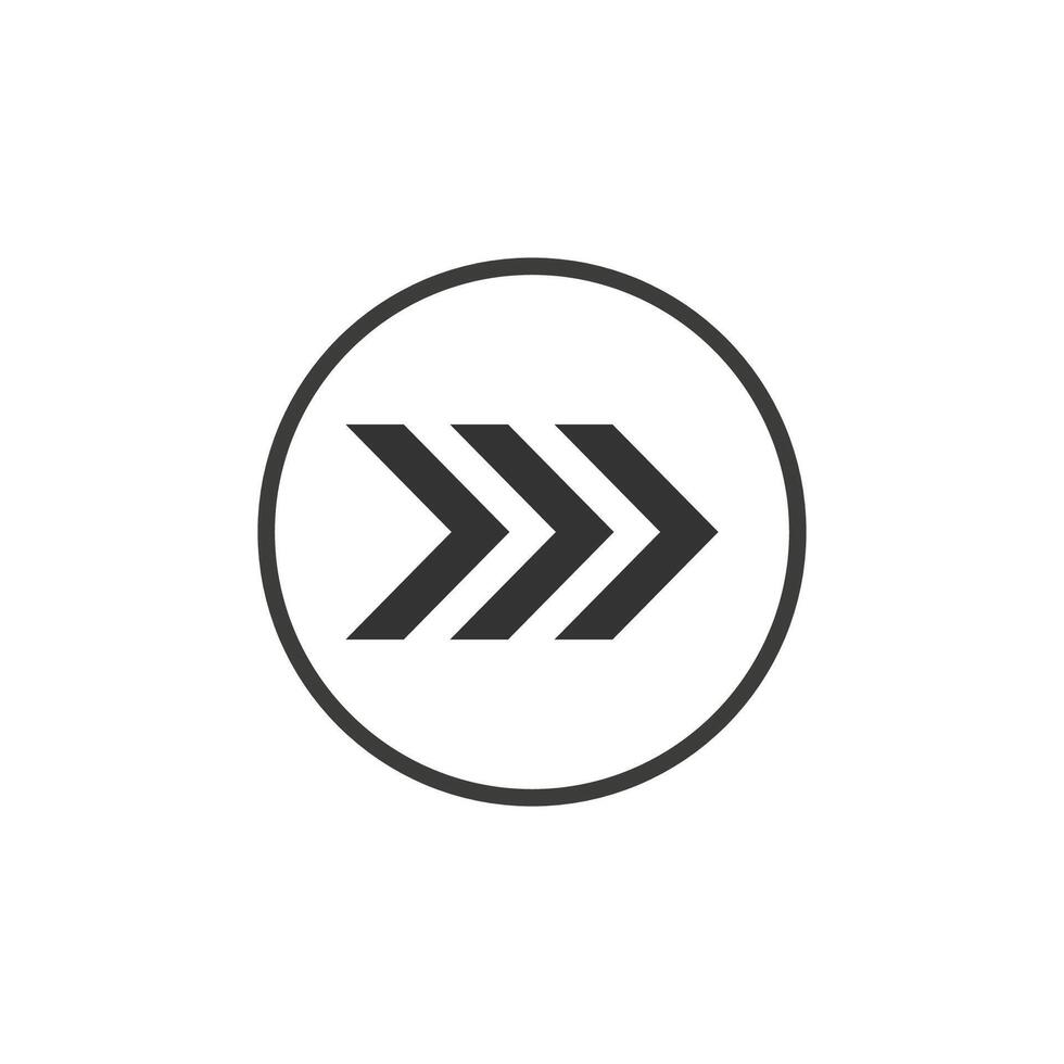 Arrow, forward icon. illustration, flat design. vector