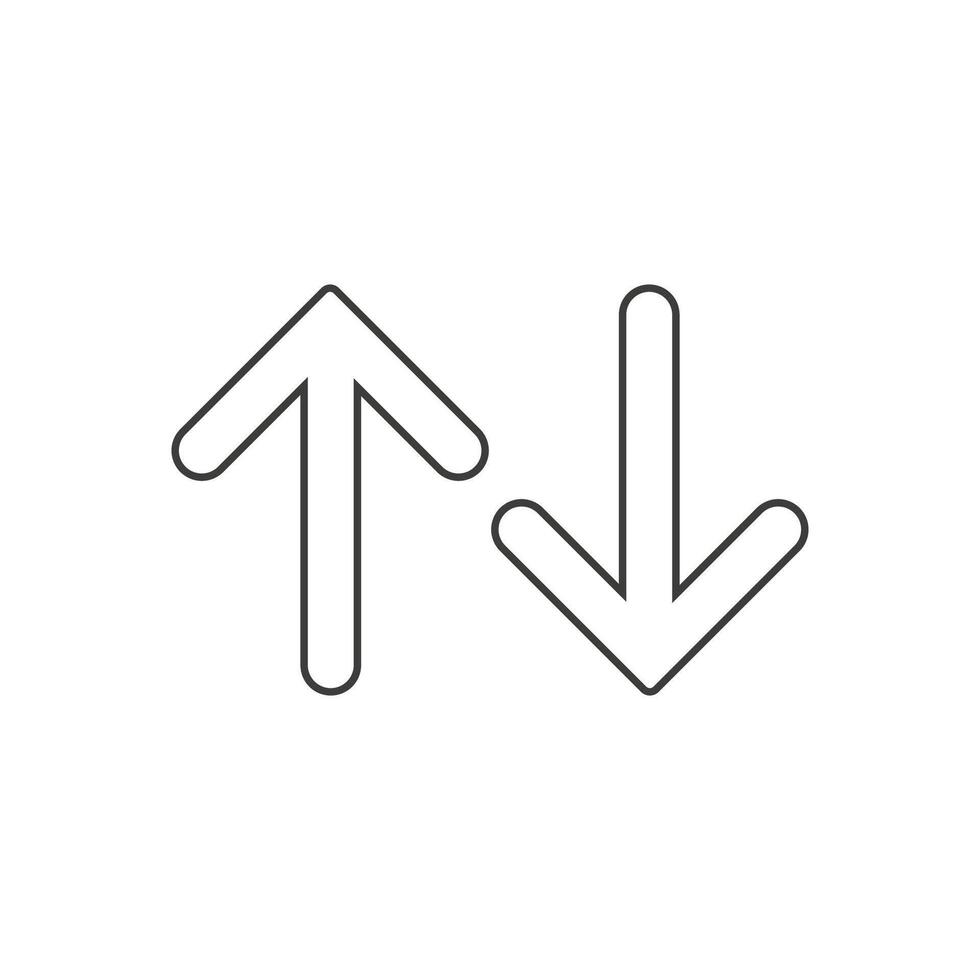 Up, down Arrow icon. illustration, flat design. vector