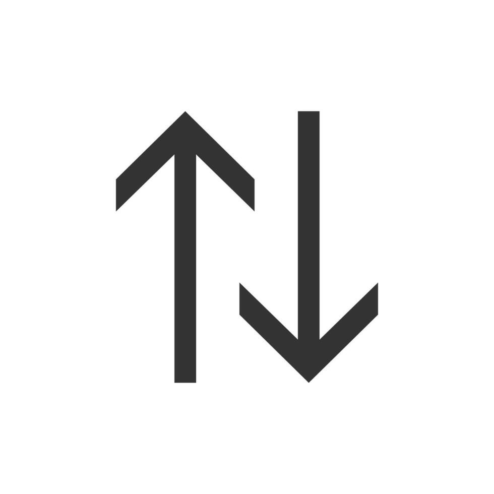Up, down Arrow icon. illustration, flat design. vector