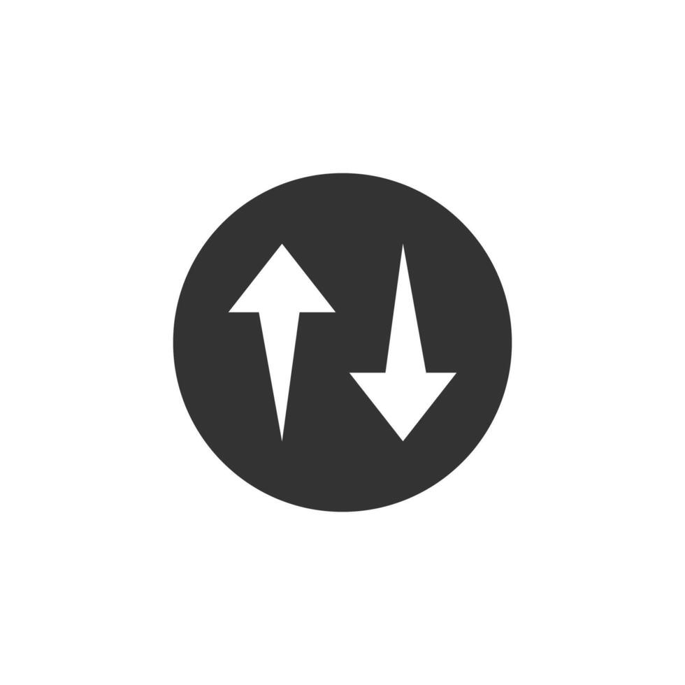 Up, down Arrow icon. illustration, flat design. vector