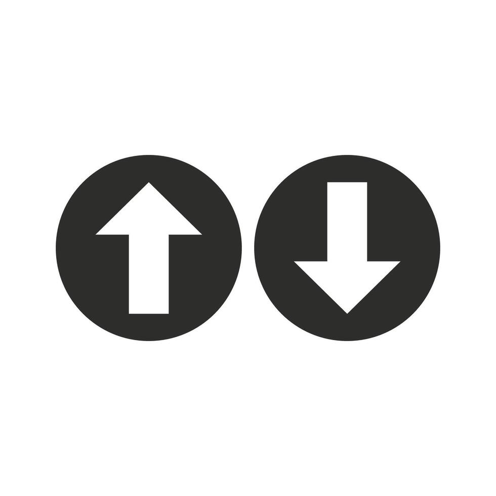 Up, down Arrow icon. illustration, flat design. vector
