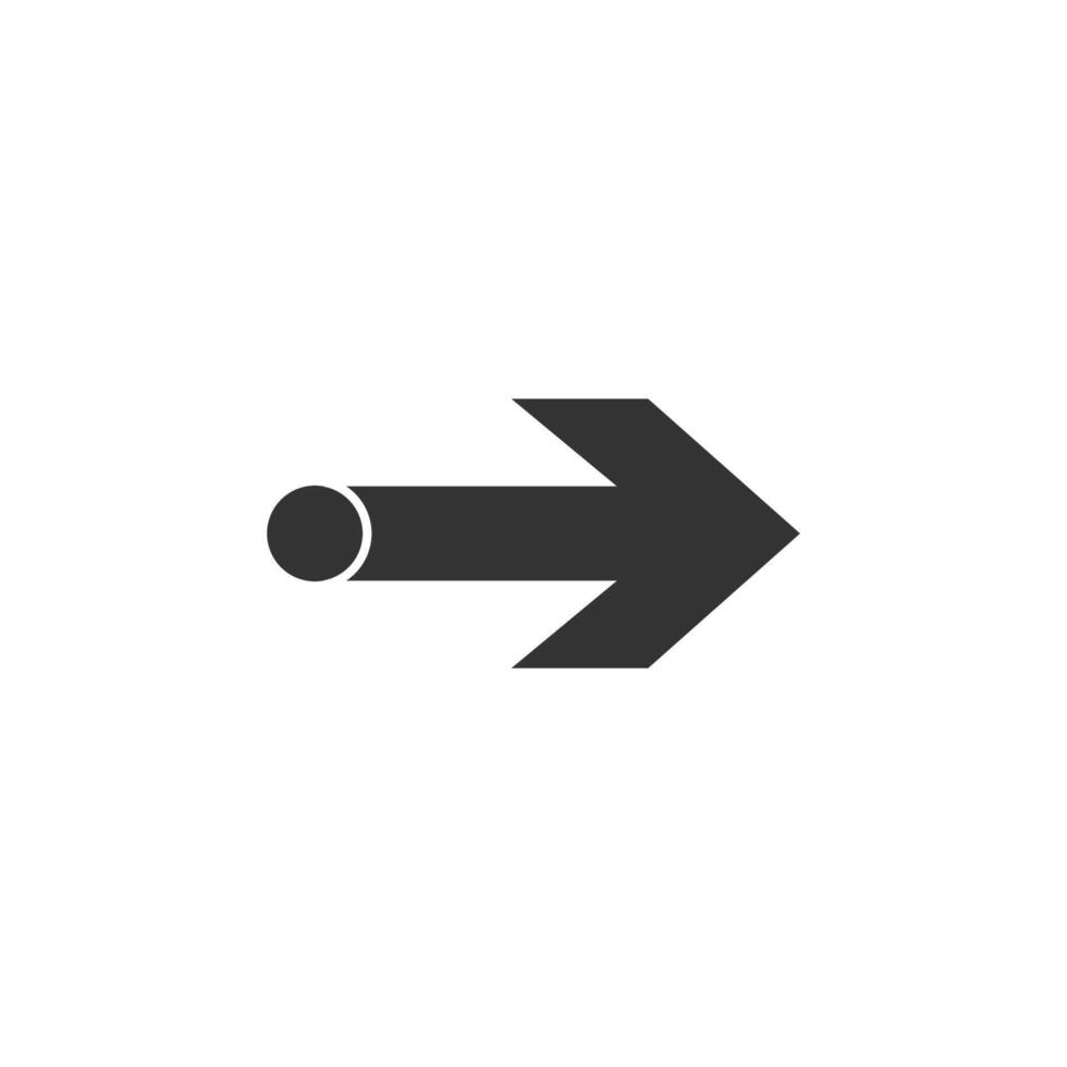 Arrow, forward icon. illustration, flat design. vector