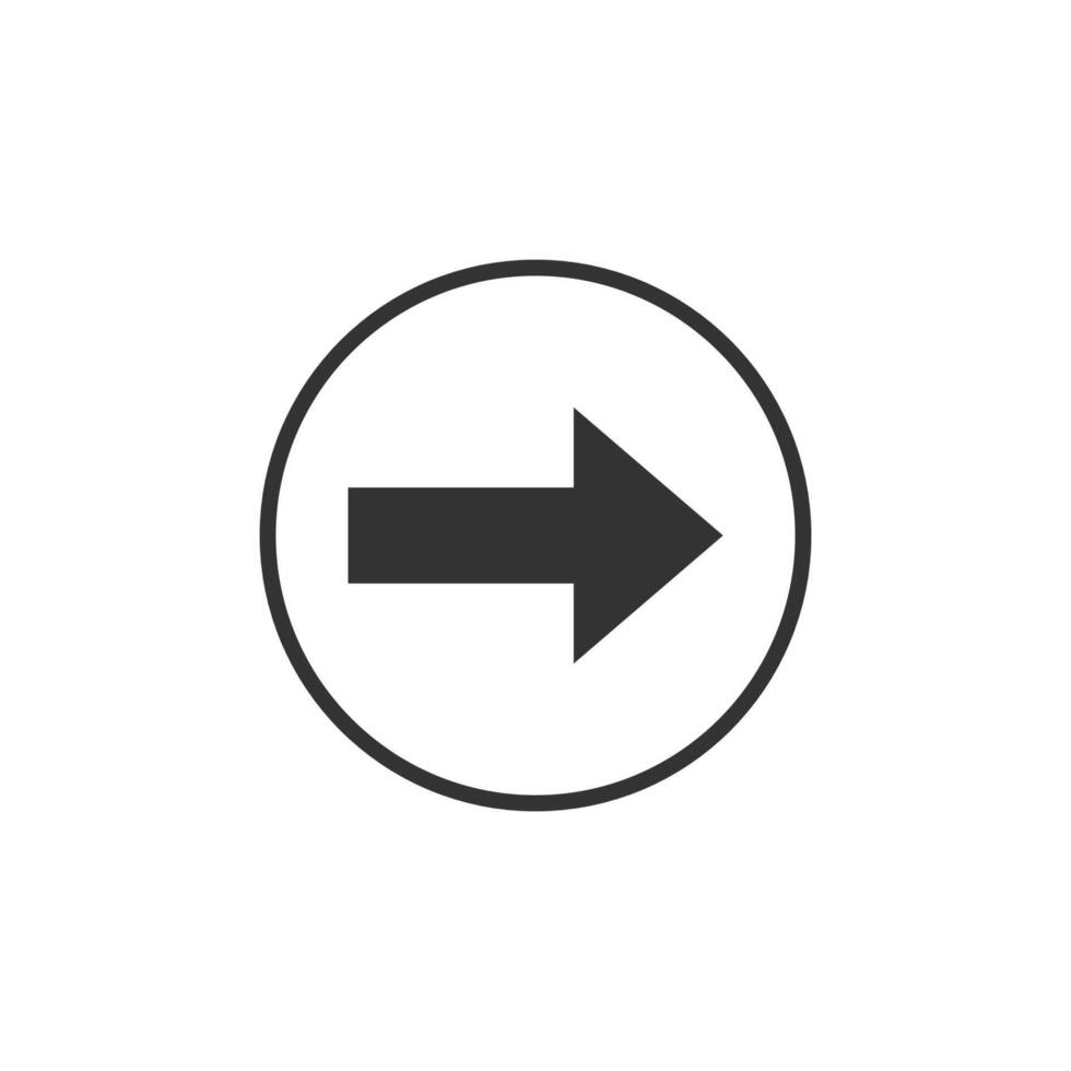 Arrow, forward icon. illustration, flat design. vector