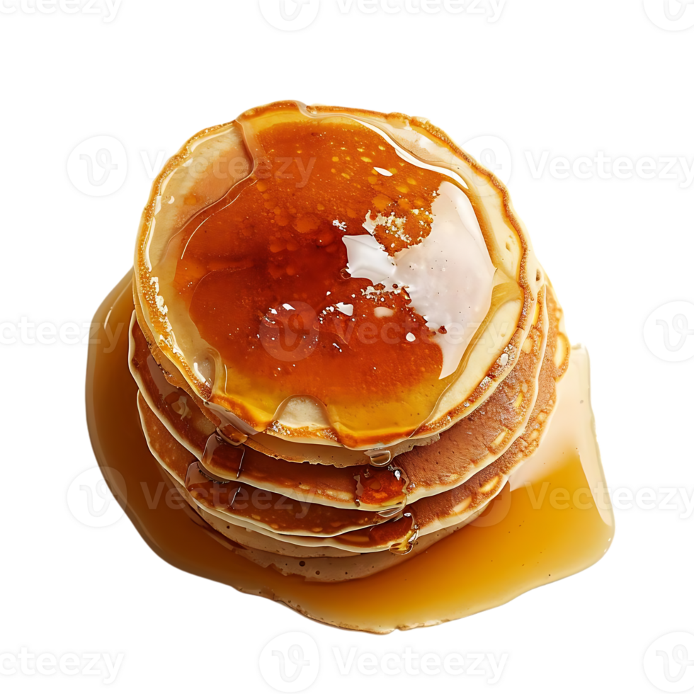 Photo of a Stack of Pancakes with Syrup Illustration png