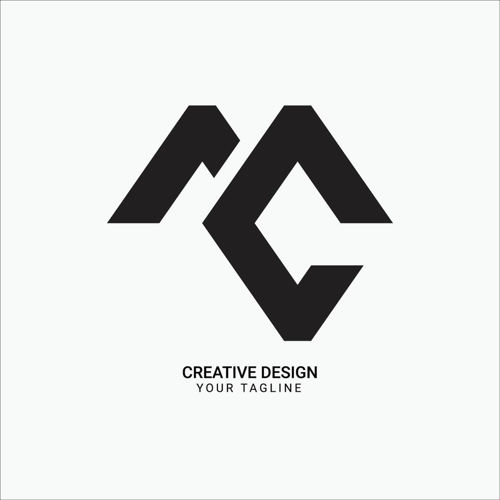Creative MC or CM initial monogram modern brand unique logo design vector