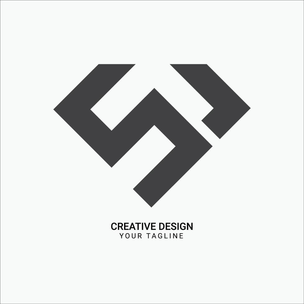 WS or SW initial monogram flat modern brand unique logo design vector