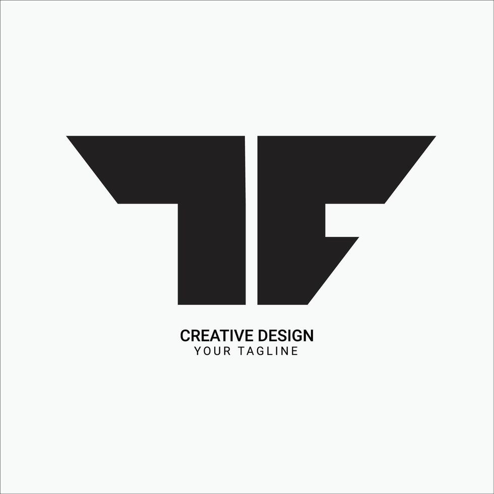 Creative TC or CT initial flat black bold modern brand unique logo design vector
