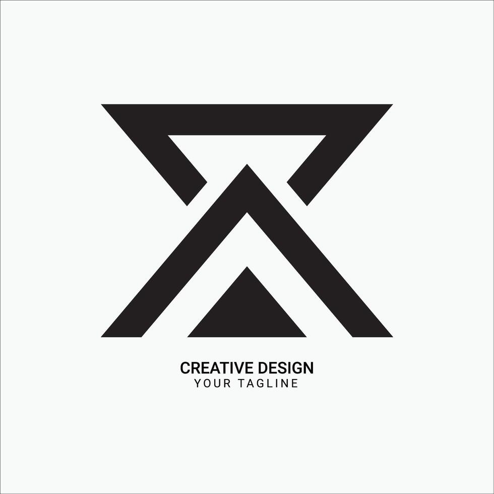 Creative XA or AX initial monogram modern brand unique style logo design vector