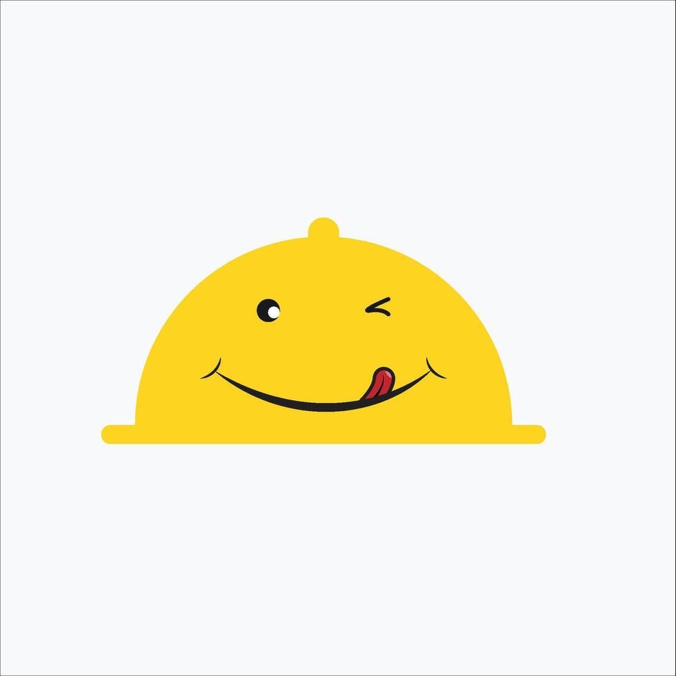 Vibrant Yellow Cartoon Cap A Wink of Playfulness and Cheer vector