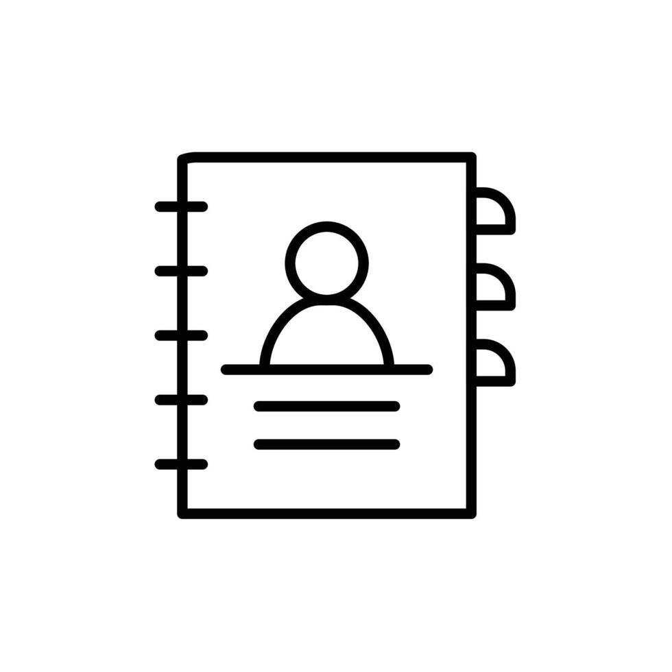 Contact Address Book Icon Ideal for Personal and Business Contacts vector