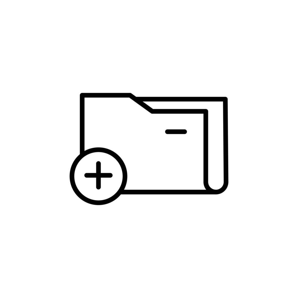 Add New Folder Icon Ideal for Organizing Files vector