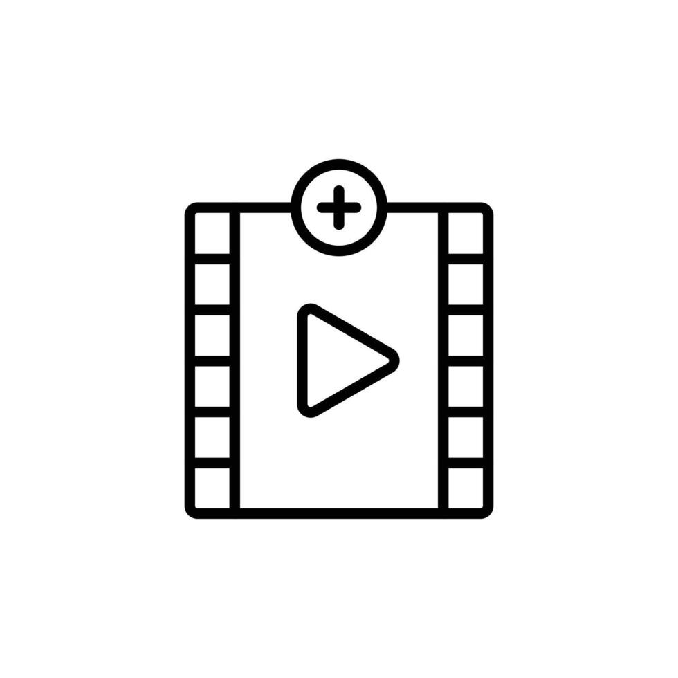 Add Button Icon for Media Editing Applications vector