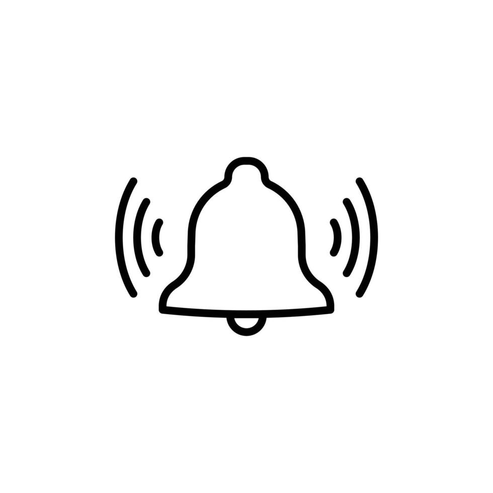 Ringing Bell Icon Ideal for Notifications and Alerts vector