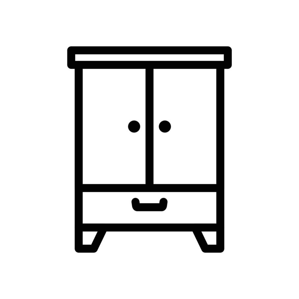 Storage Cabinet Icon Ideal for Home Organization and Furniture Designs vector