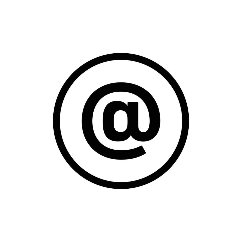 At Symbol Icon Perfect for Email and Online Communication vector
