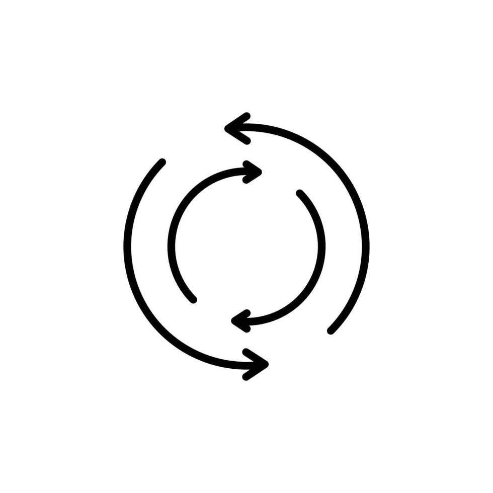 Synchronization Arrows Repeat Icon for Backup and Restore Services vector