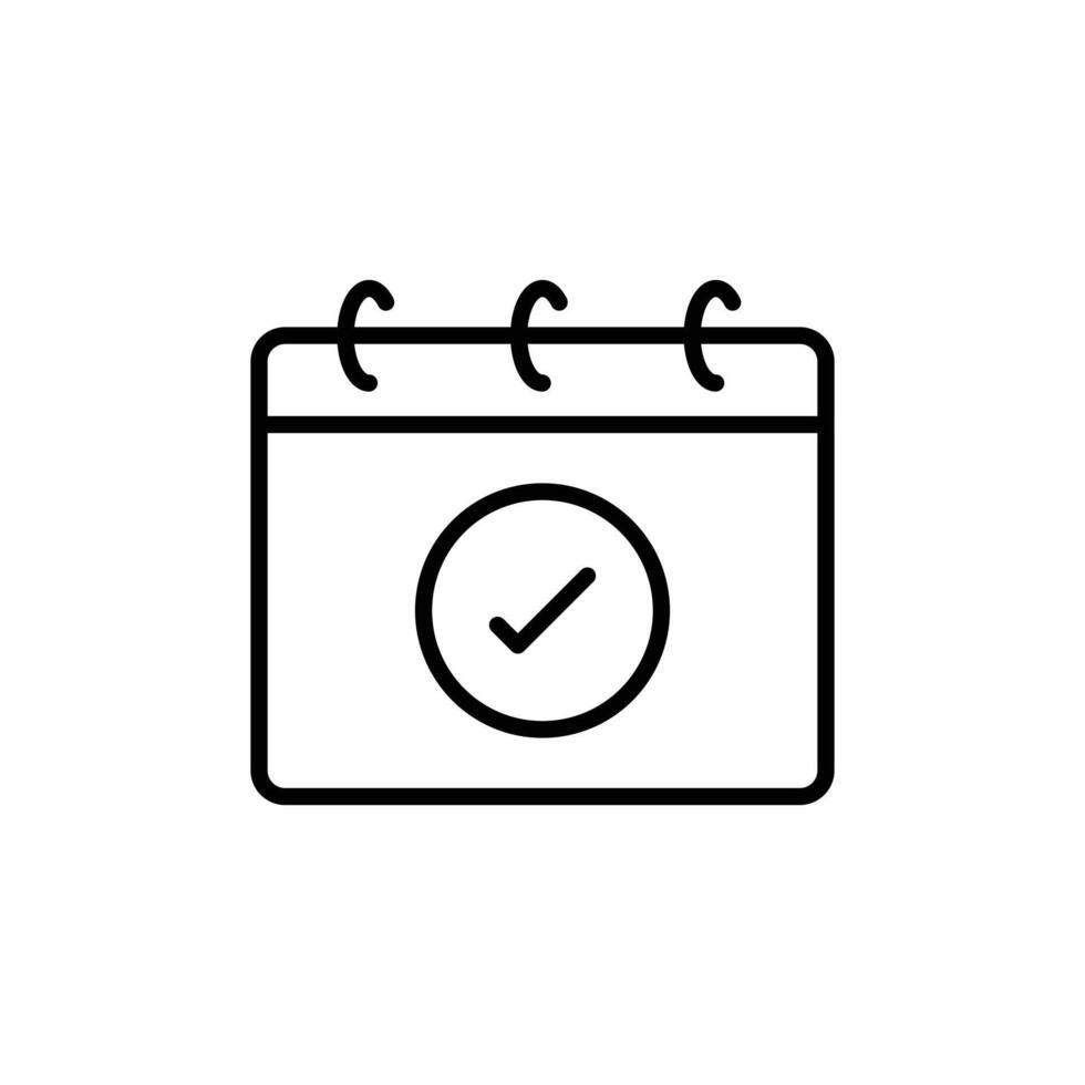 Calendar Check Icon Perfect for Scheduling and Appointments vector