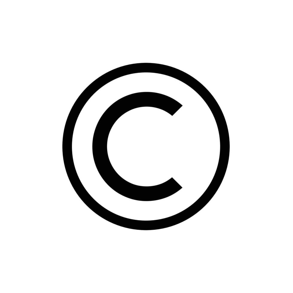 Copyright icon set vector
