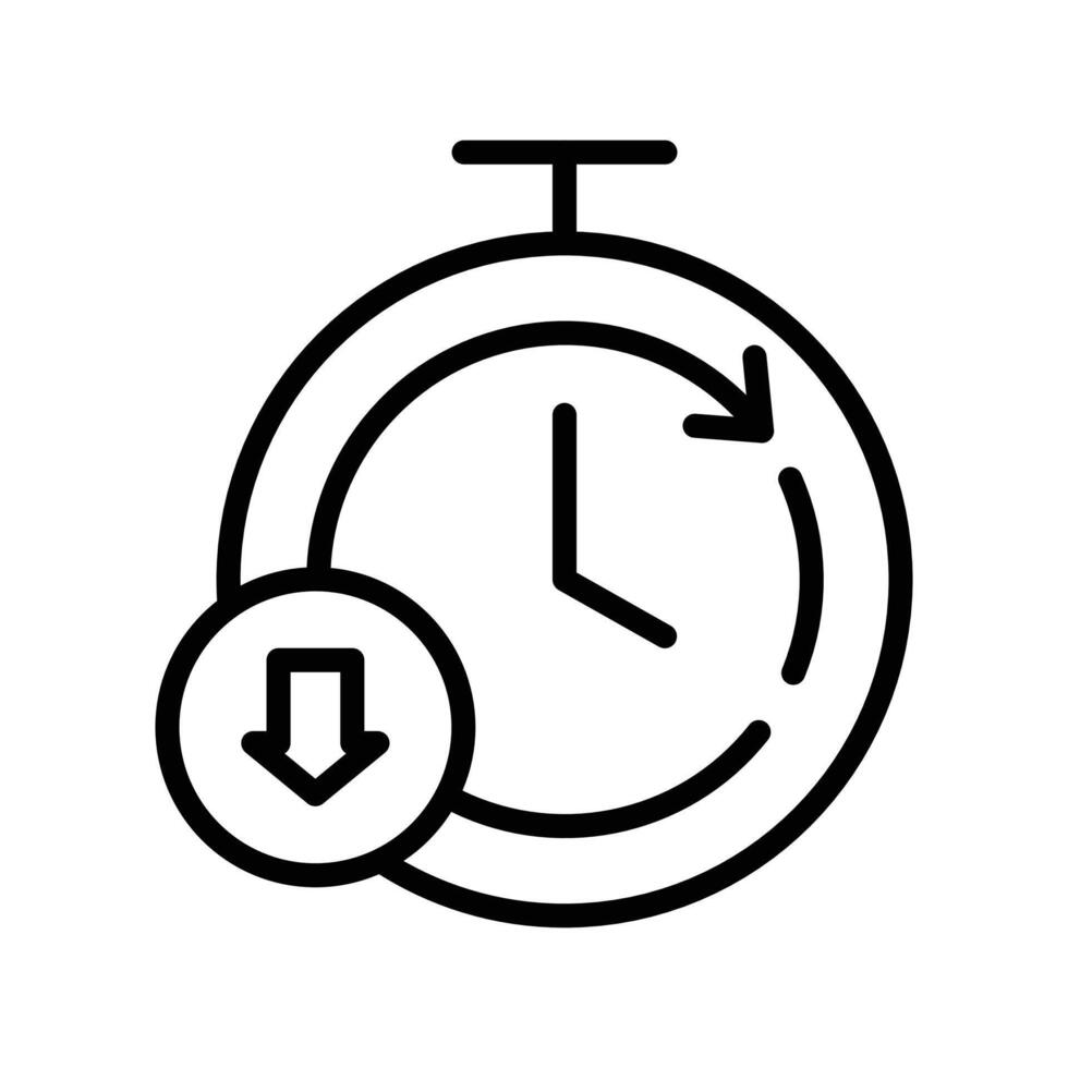 Down Time Icon Ideal for Maintenance and Break Periods vector