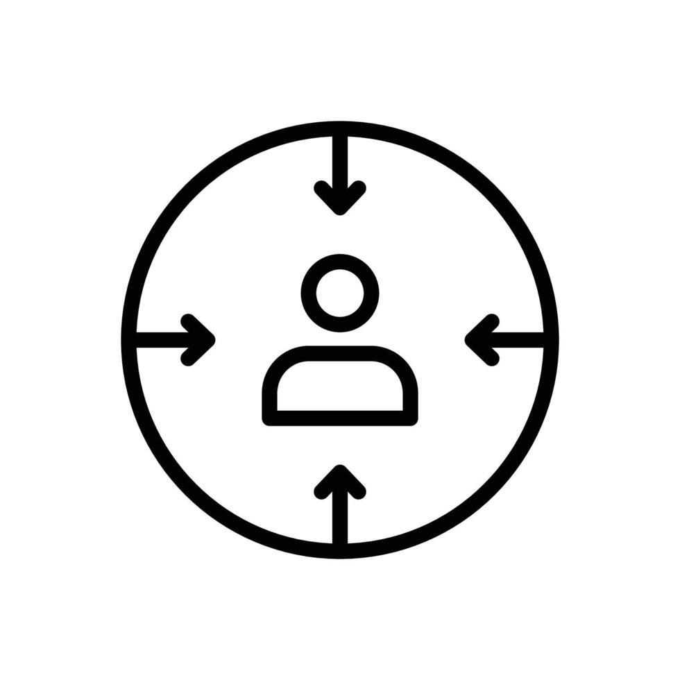 Centric Consumer Icon Perfect for Customer Focus and Market Analysis vector