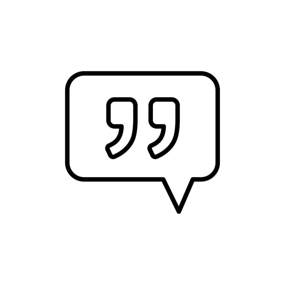 Comment Quote Icon for Customer Feedback and Testimonial Sections vector