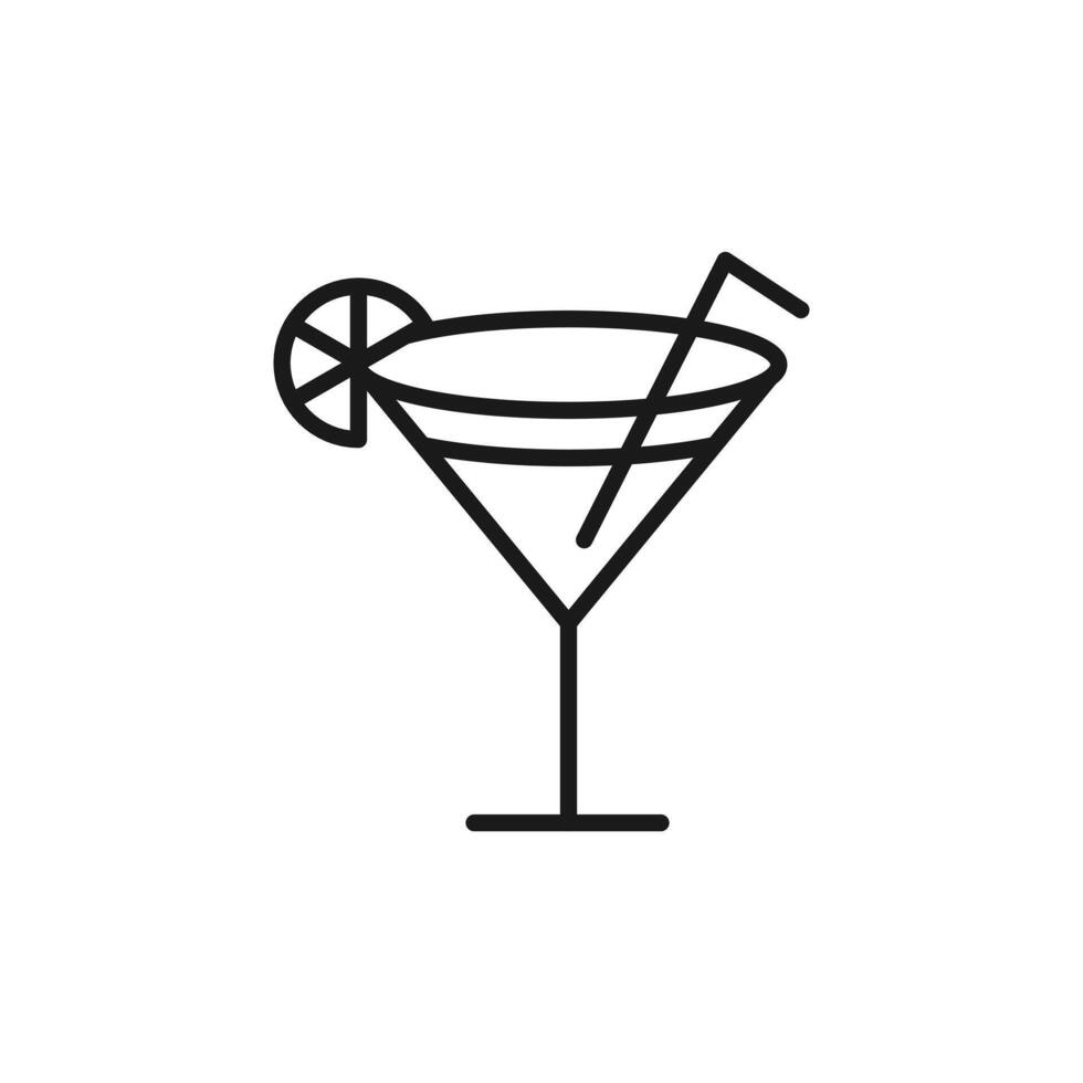 Refreshing Cocktail Icon for Beverage Menus vector