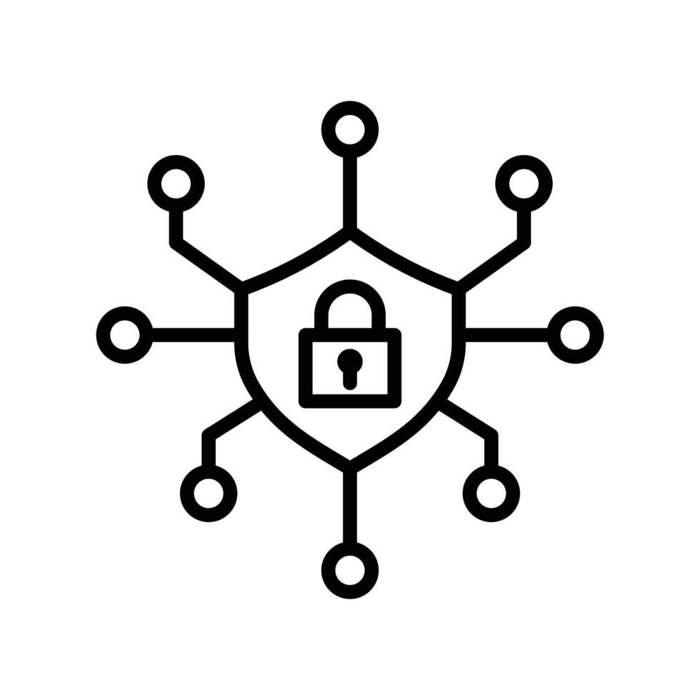 Cyber Security Icon Ideal for Internet Safety and Data Protection vector