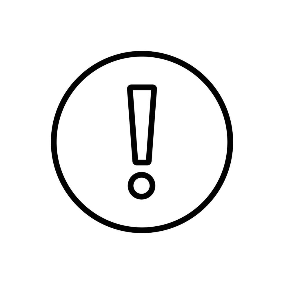 Exclamation Mark Icon Perfect for Alerts and Warnings vector