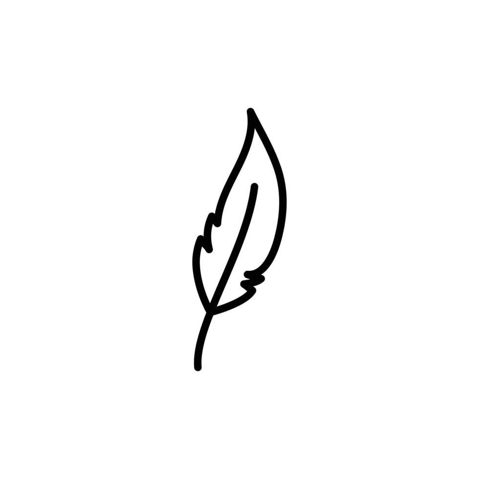 Lightweight Feather Icon for Writing Apps and Minimalist Design Tools vector