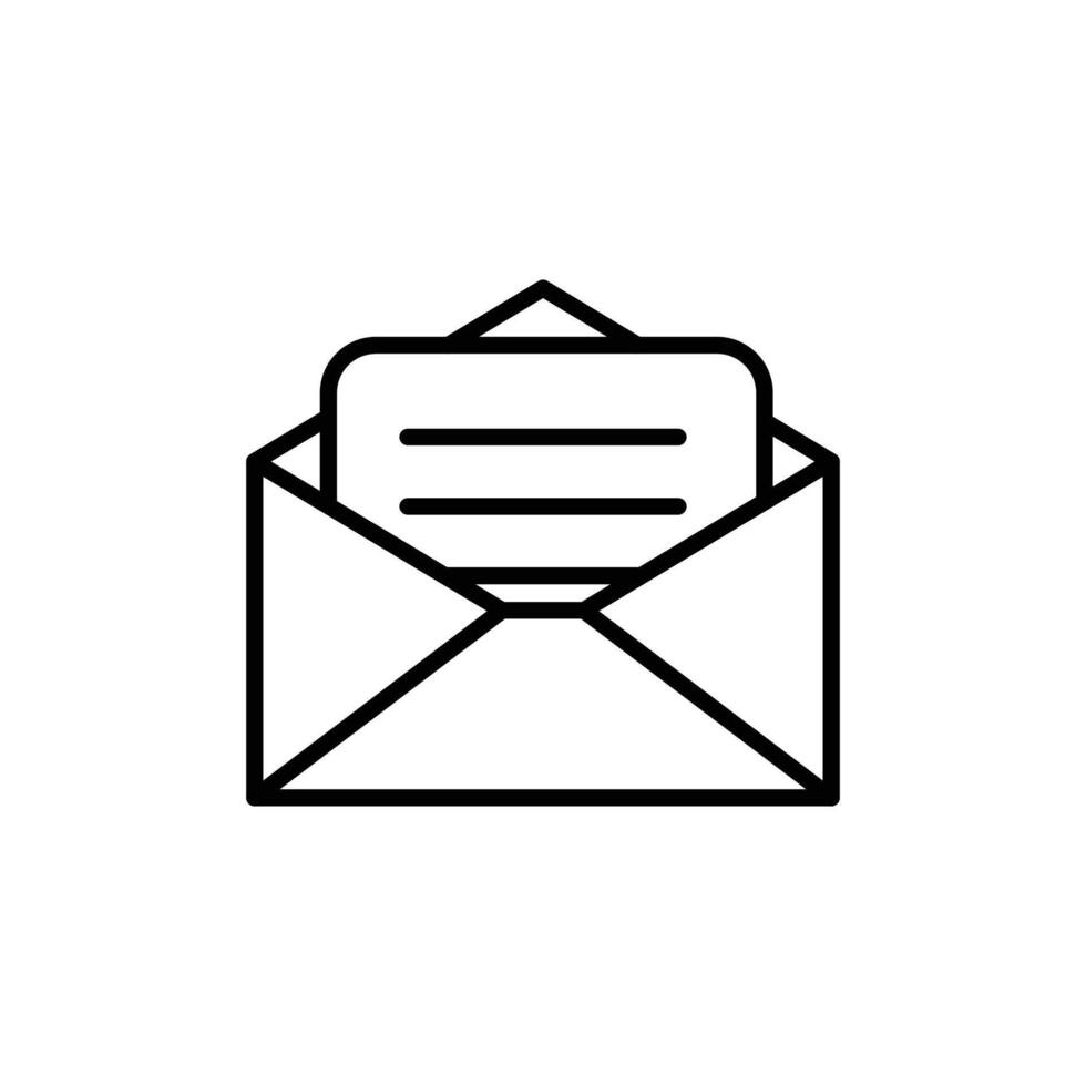 Open Envelope Icon Perfect for Email and Communication vector