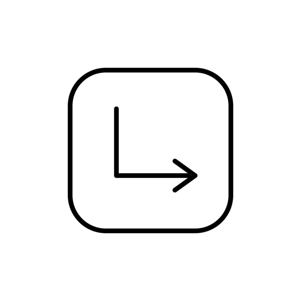 Enter Key Icon for Keyboard Shortcuts vector