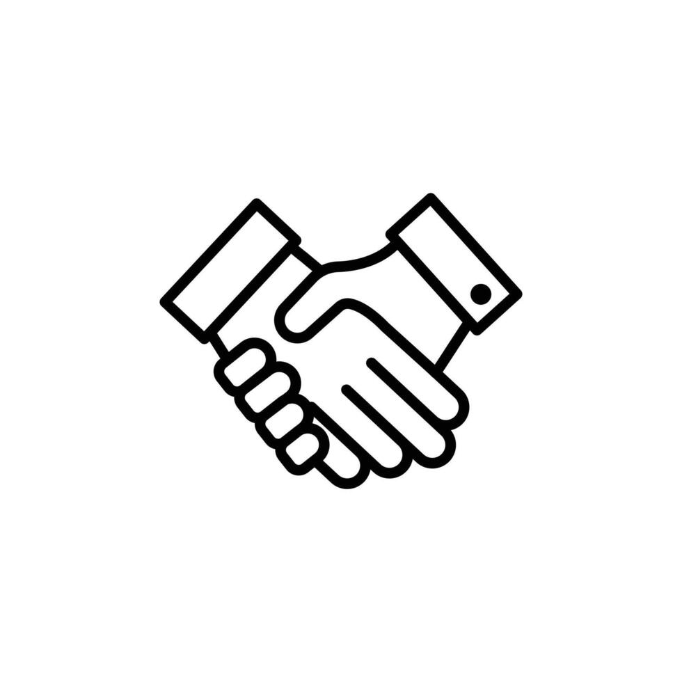 Business Handshake Icon Perfect for Partnership and Agreements vector