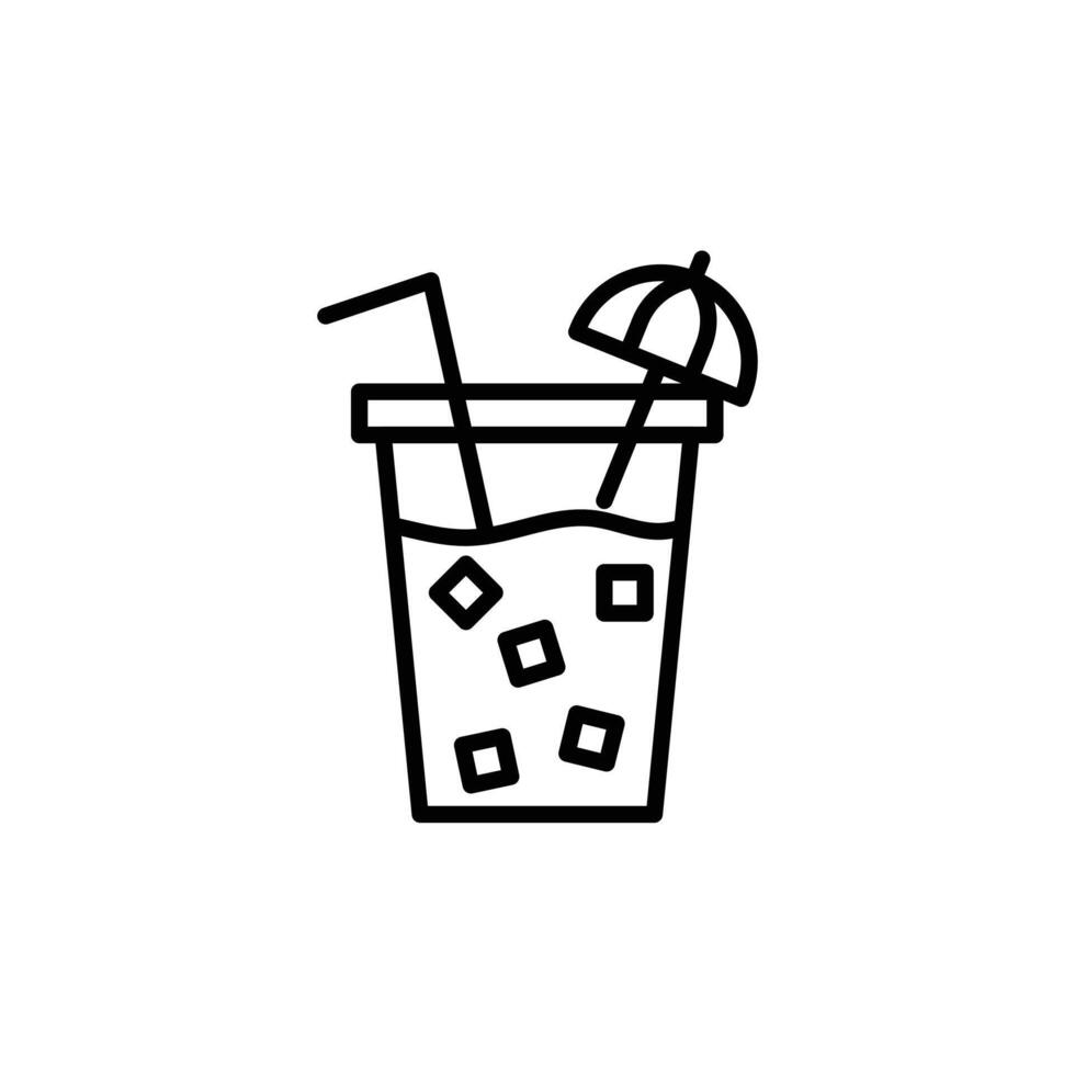 Refreshing Drink Icon for Beverage and Hospitality Industry vector