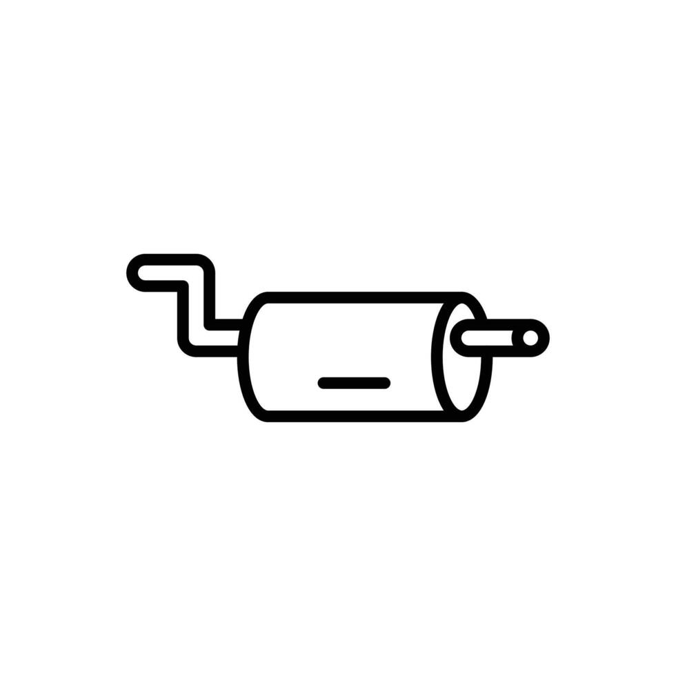 Vehicle Exhaust Pipe Icon Ideal for Automotive and Engineering Designs vector