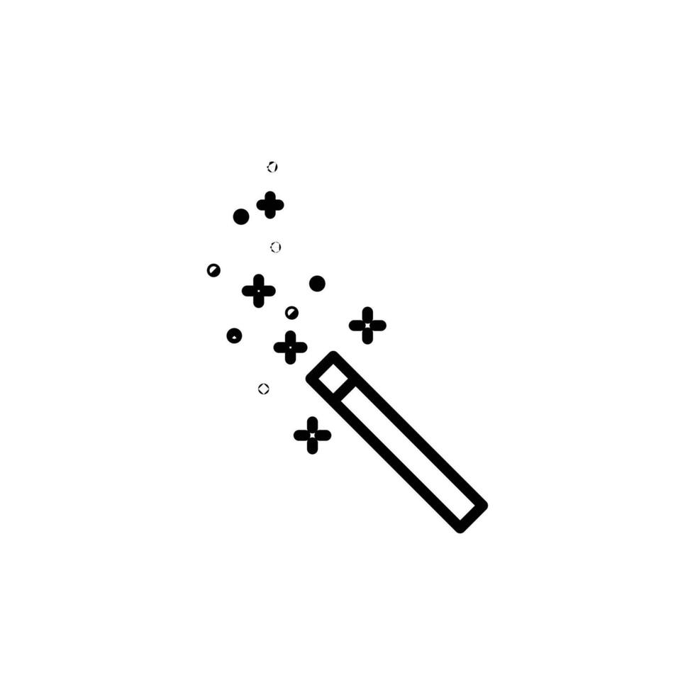 Magical Magic Wand Icon Perfect for Fantasy and Special Effects vector