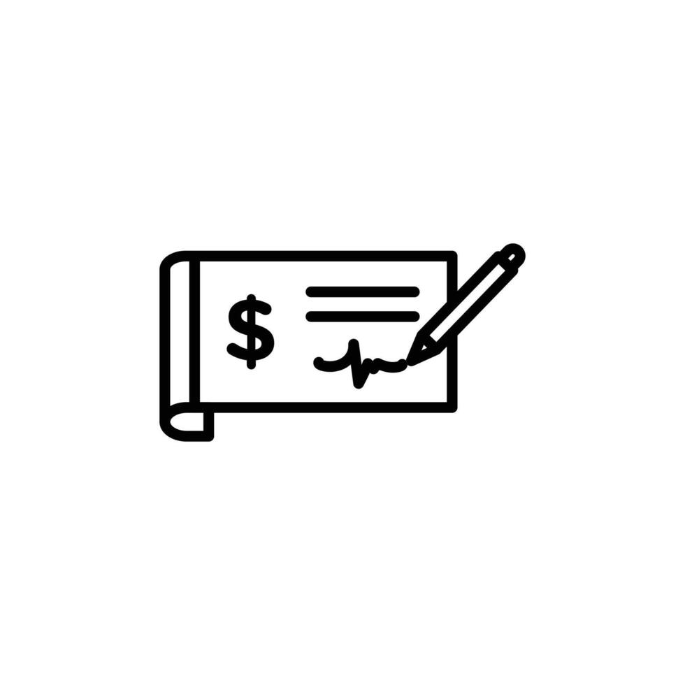 Money check icon vector
