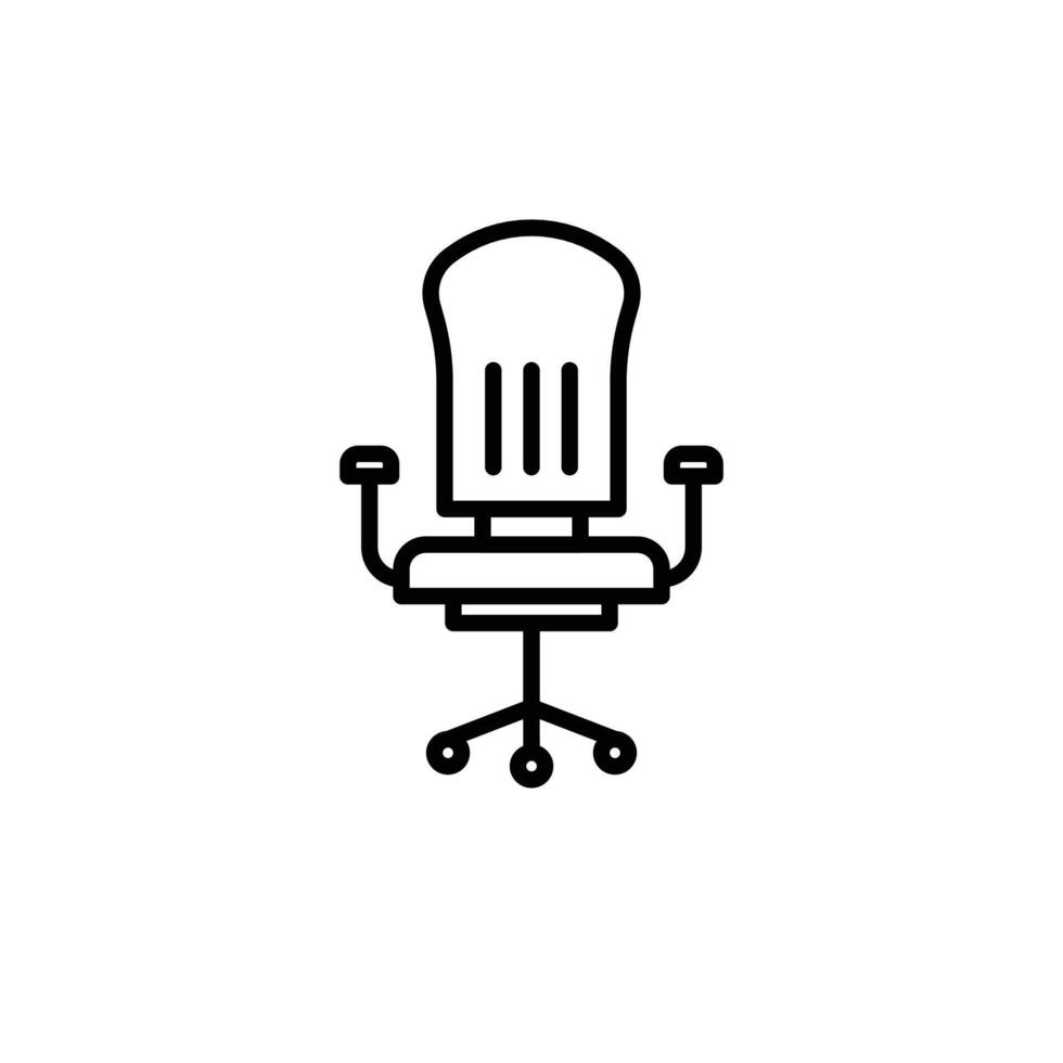 Office Chair Icon Perfect for Workspace Design vector