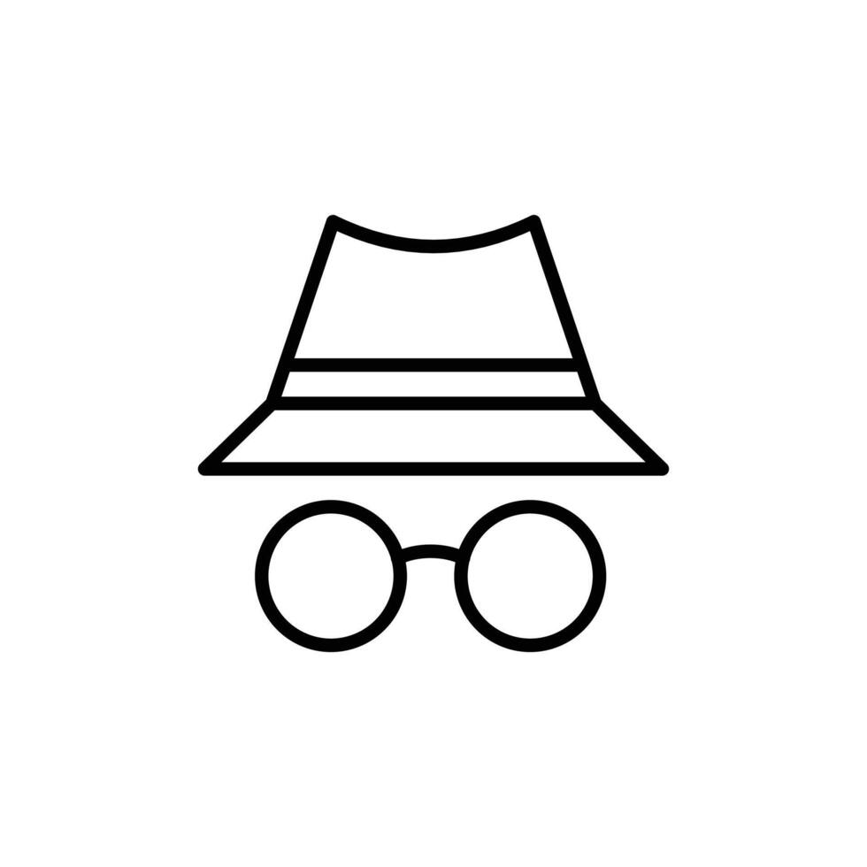 Privacy Incognito Icon for Secure Browsing and Anonymous Surfing vector
