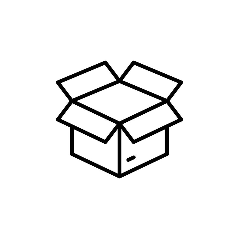 Open Box Icon for Product Unboxing Events vector