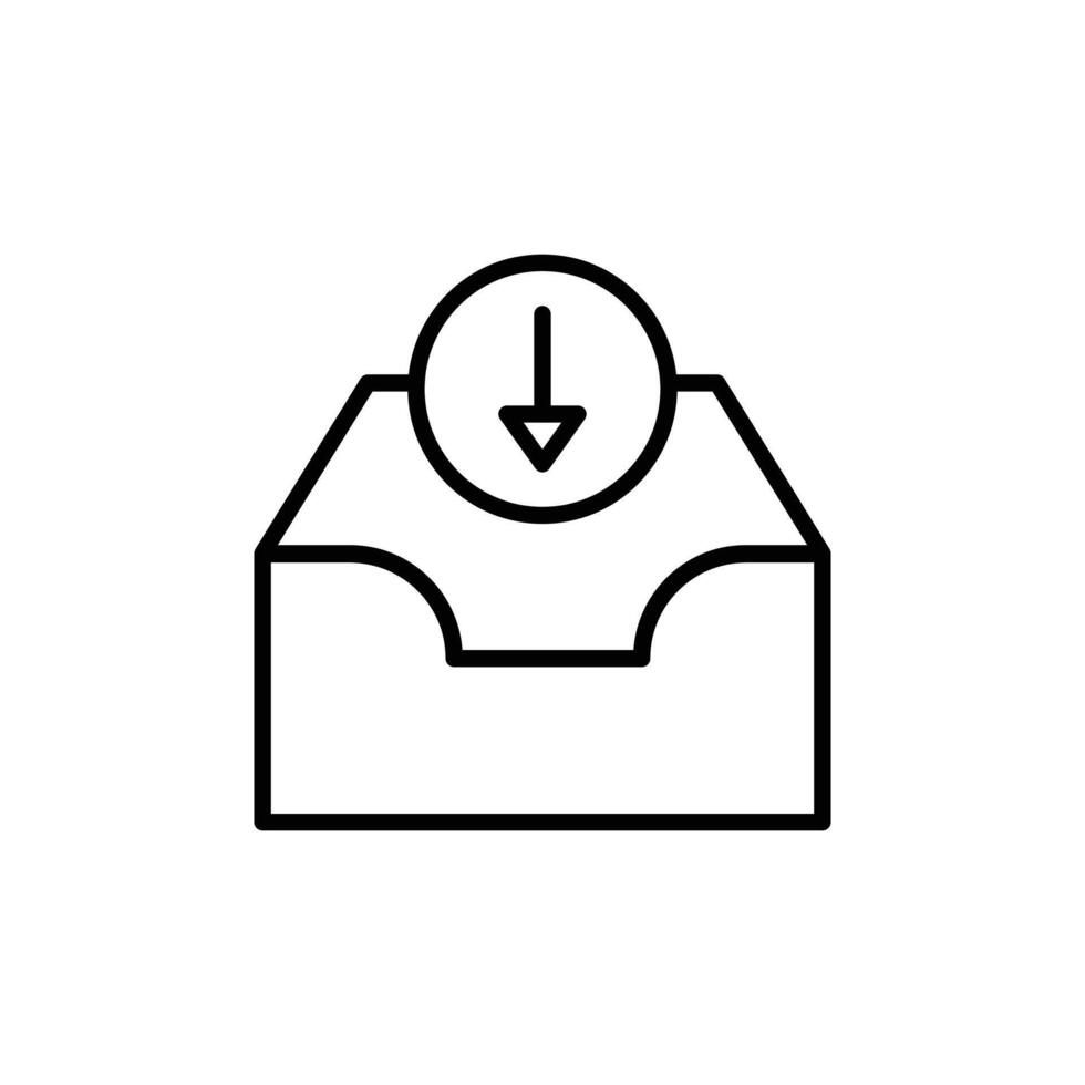 Email Inbox Icon Perfect for Communication and Messaging vector