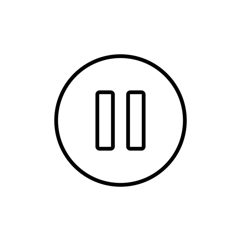 Pause Button Icon Ideal for Media and Playback Control vector